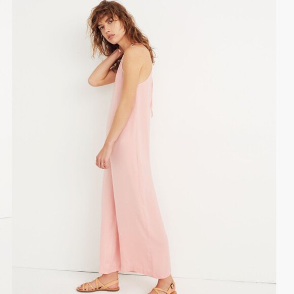 Madewell Keyhole Wide-Leg Jumpsuit in Pink Icing Size M - Picture 16 of 16